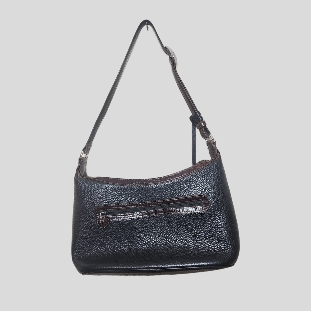 Brighton Black Brown Croc Embossed Purse - Picture 2 of 7